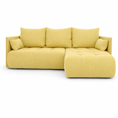 Corner Sofa Bed NESSA Pastel Yellow