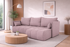 Corner Sofa Bed NESSA Dusty Pink