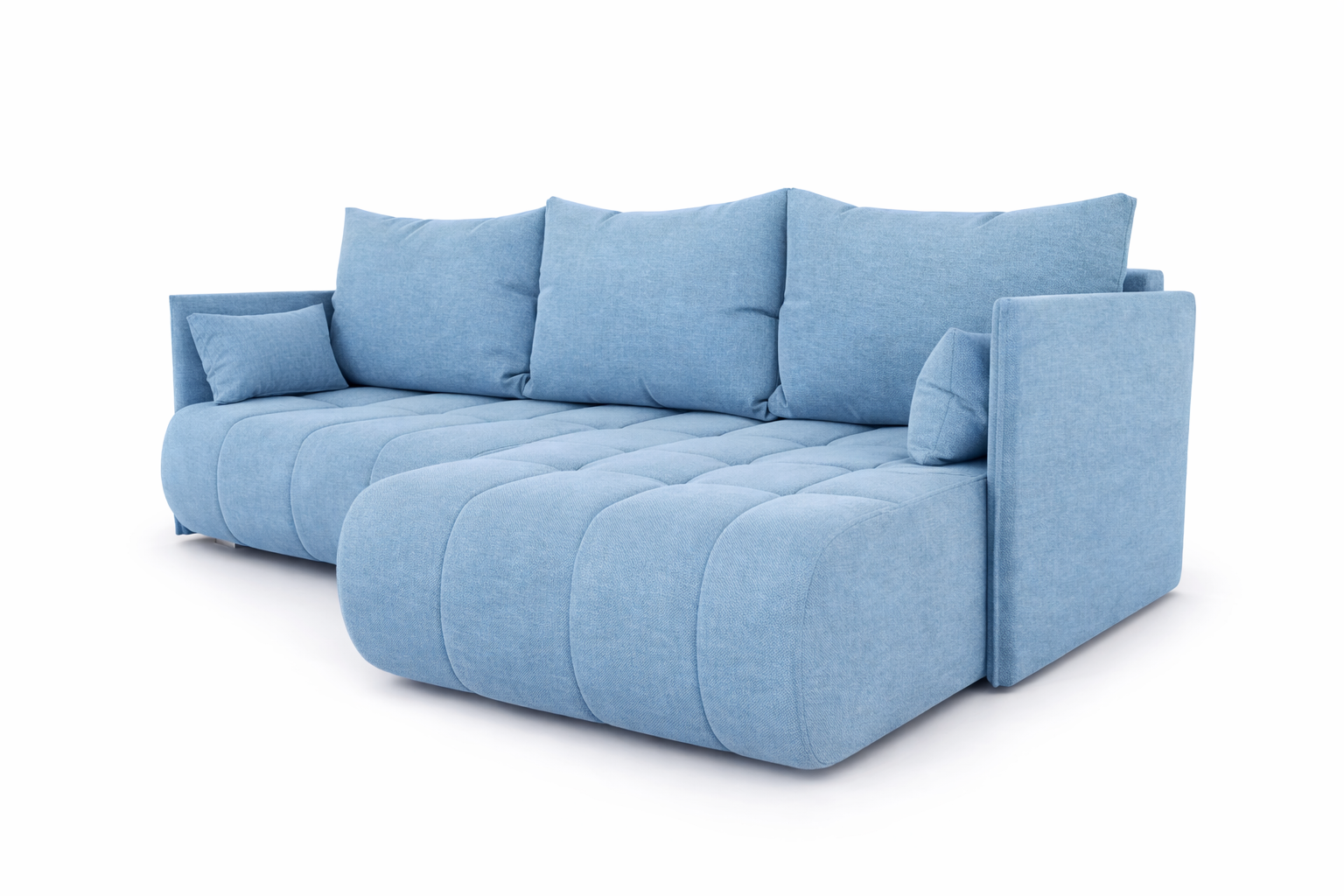 Corner Sofa Bed NESSA Sky Blue