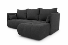 Corner Sofa Bed NESSA Dark Charcoal Grey