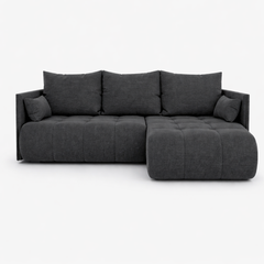 Corner Sofa Bed NESSA Dark Charcoal Grey