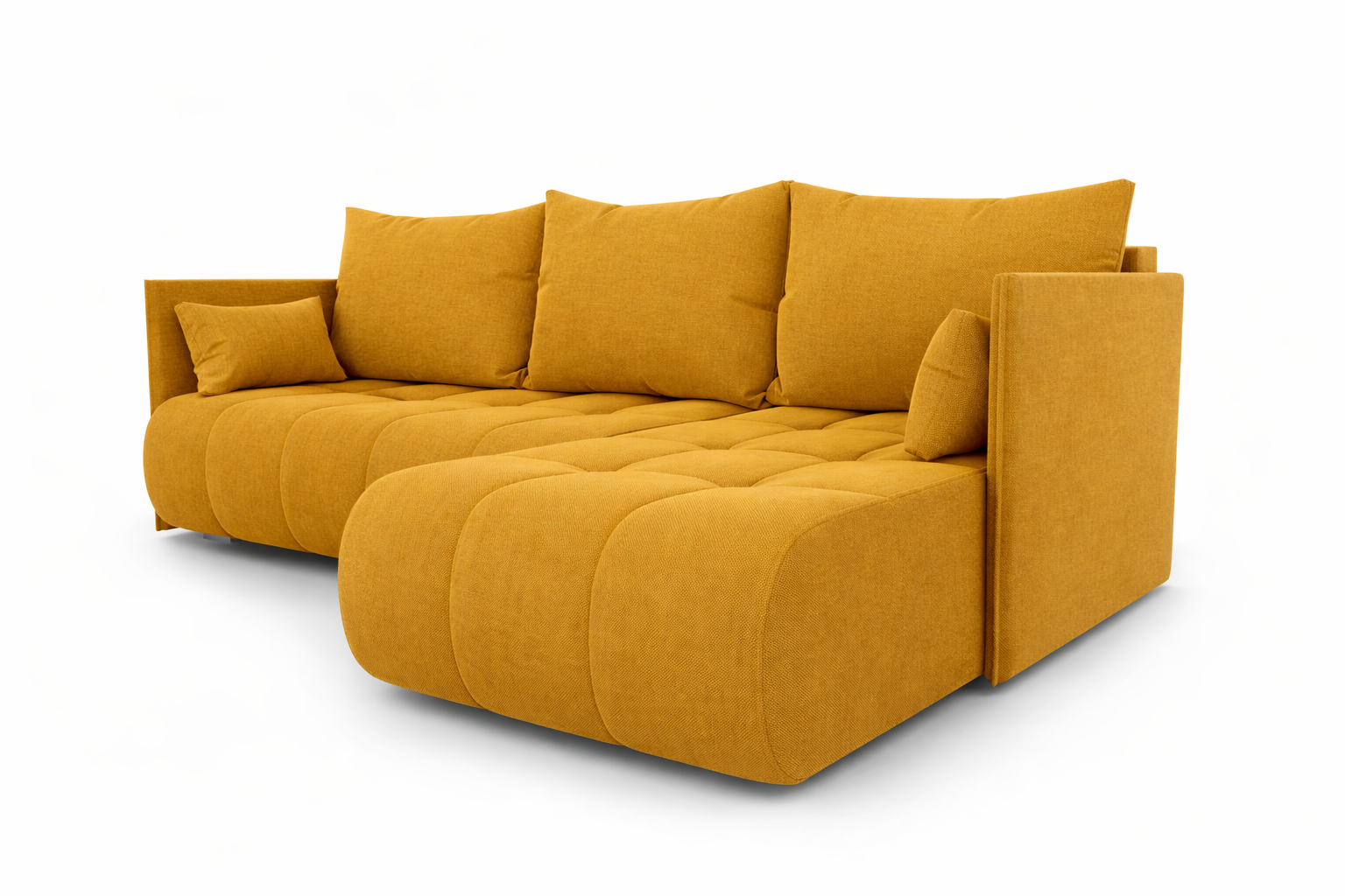 Corner Sofa Bed NESSA Mustard