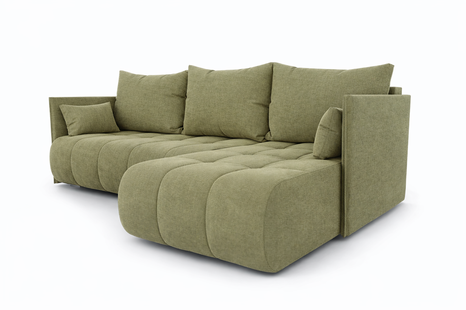 Corner Sofa Bed NESSA Olive Green