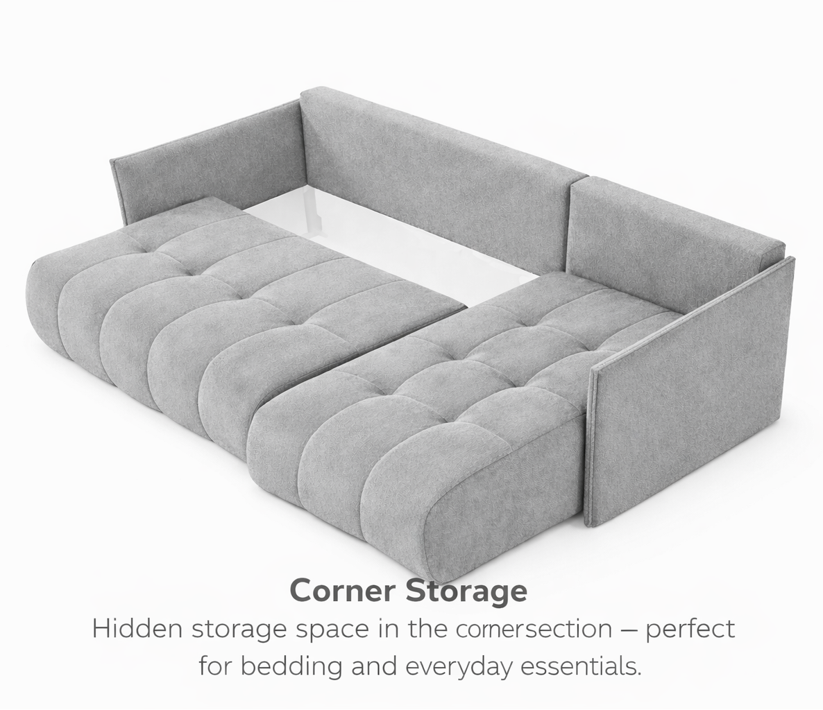 Corner Sofa Bed NESSA Mustard Yellow