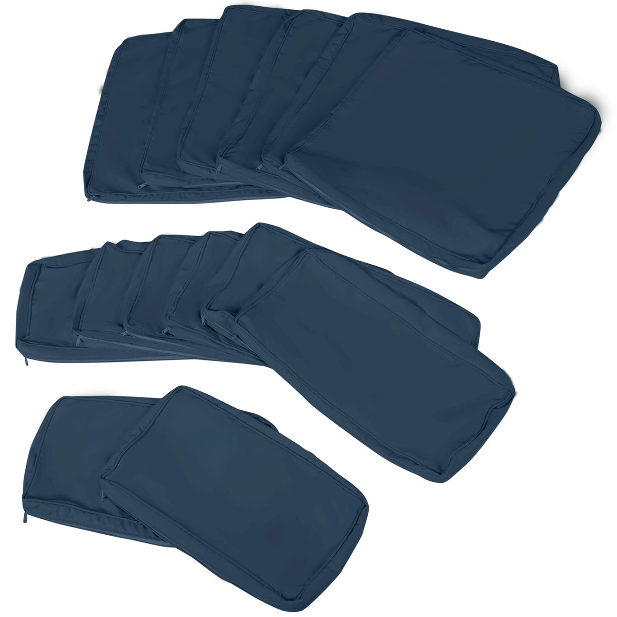 Outsunny Set of 14 Mixed Cushion Covers - Blue