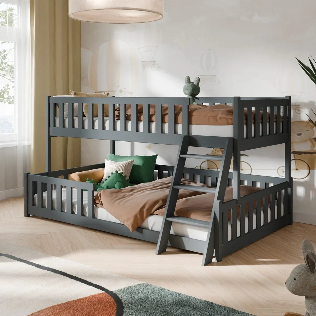 Wooden Bunk Bed Nicea in Graphite, image 2