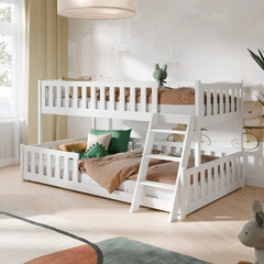 Wooden Bunk Bed Nicea in White Matt, image 10