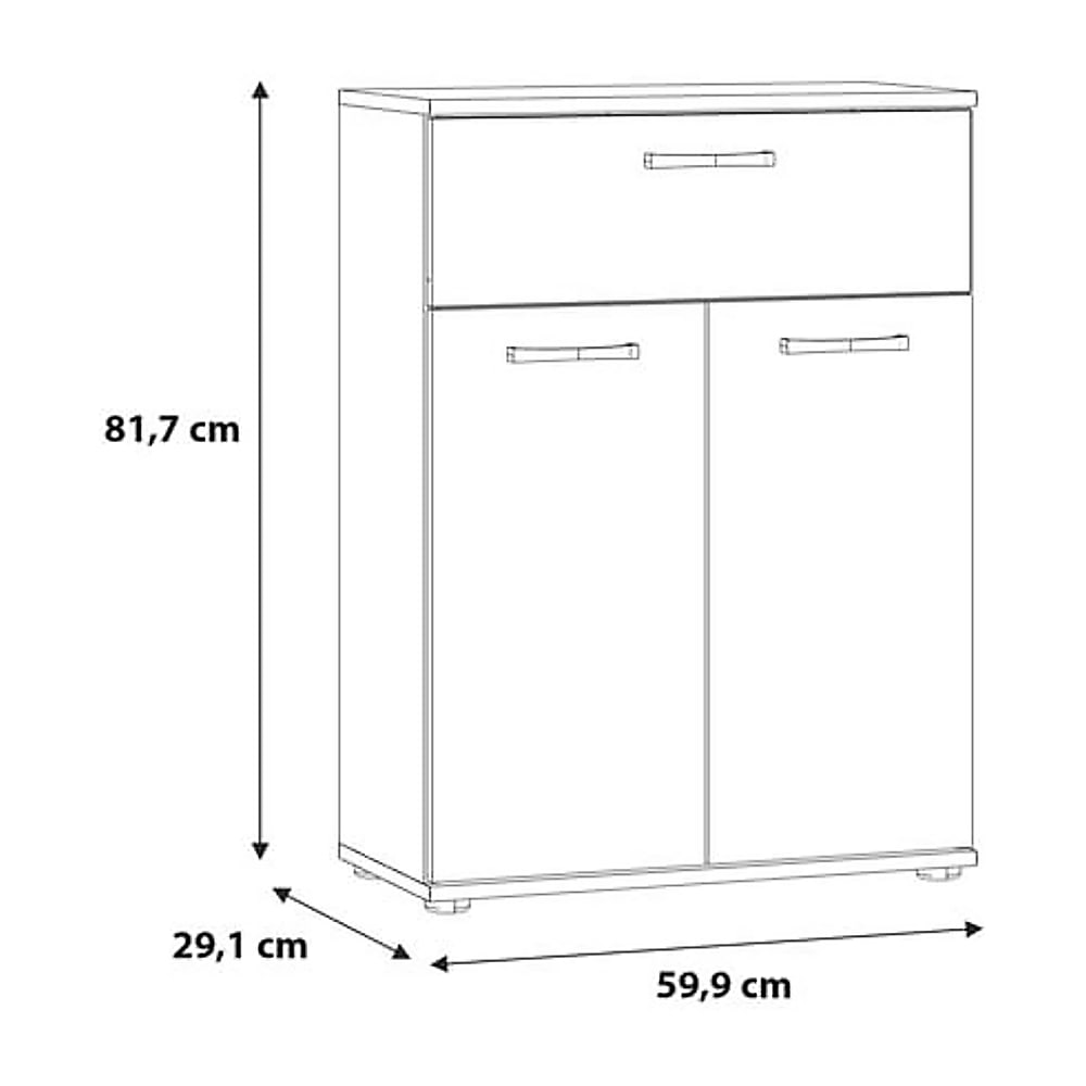 Niko Highboard Cabinet 60cm in Oak Artisan, image 6
