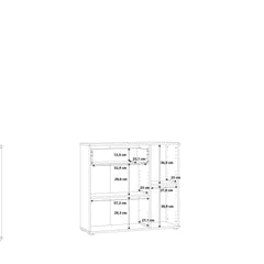 Niko Sideboard Cabinet 90cm in Oak Artisan, image 7