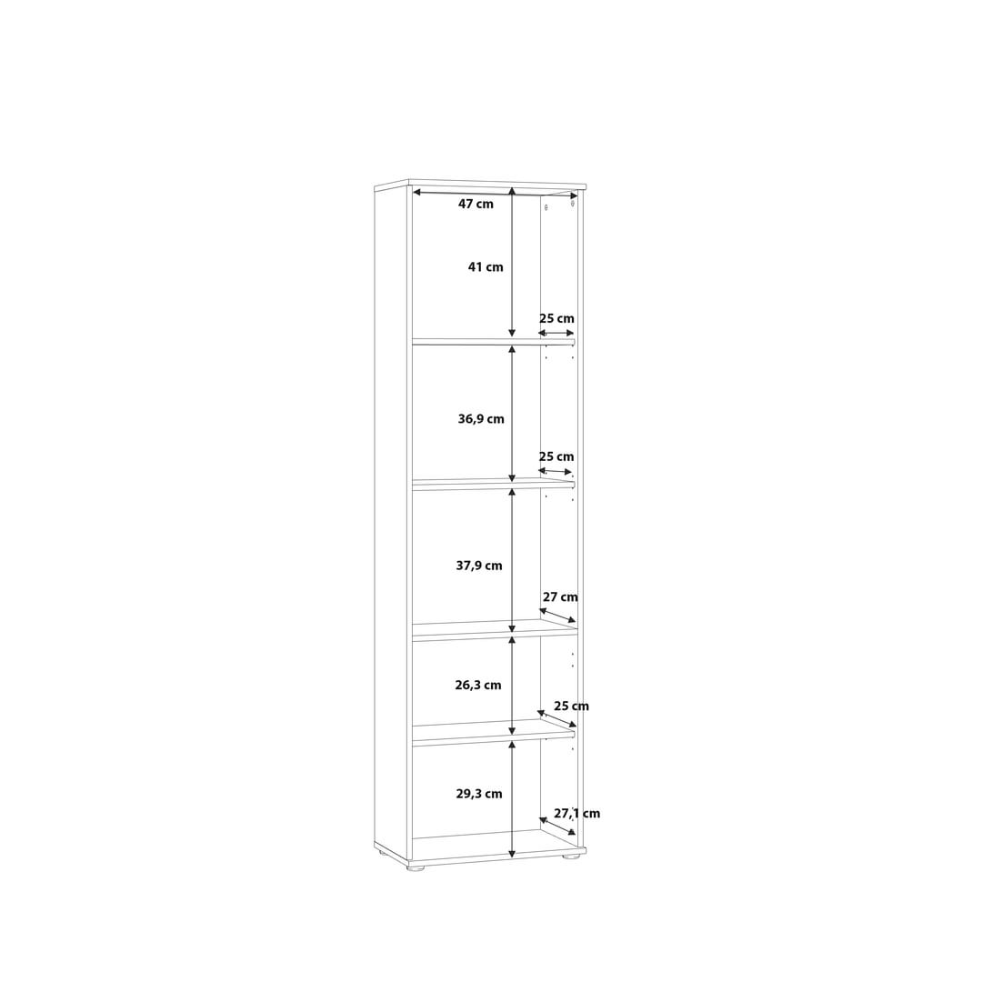 Niko Bookcase 50cm in Oak Artisan, image 5