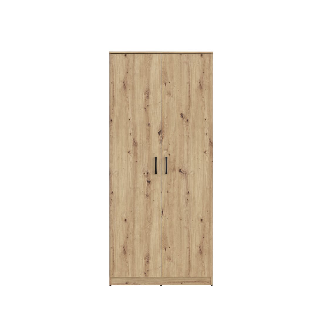 Niko Hinged Door Wardrobe 82cm in Oak Artisan, image 4