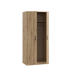 Niko Hinged Door Wardrobe 82cm in Oak Artisan, image 3
