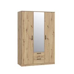 Niko Hinged Door Wardrobe 123cm in Oak Artisan, image 2
