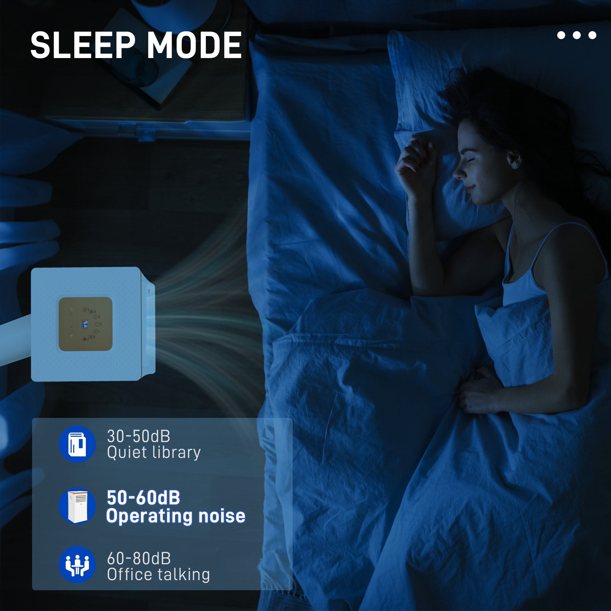 HOMCOM Portable Air Conditioner 7000 BTU, 4-in-1 Mobile Air Conditioning Unit with Cooling, Fan, Dehumidifier & Sleep Mode, LED Display, Remote Control, 24H Timer, Window Kit for Rooms up to 26√£≈Ω¬°