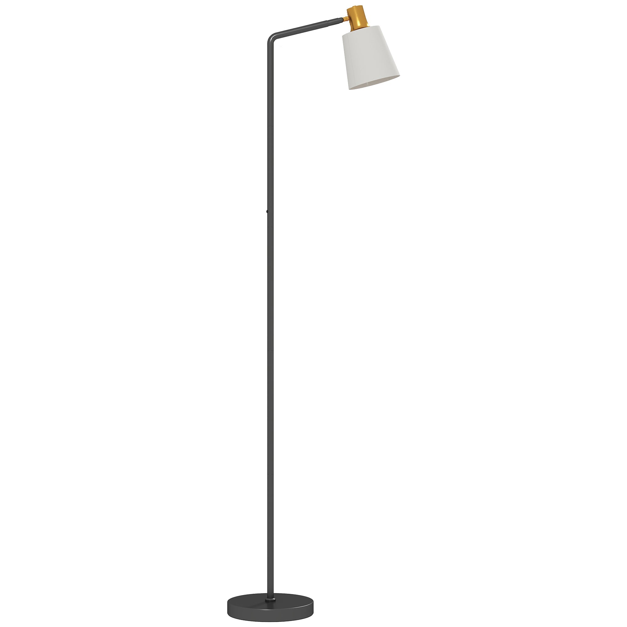 HOMCOM Floor Lamp with 350Â° Rotatable Head, Modern Standing Lamp with 3000K/4000K/6500K Colour Temperatures for Living Room Bedroom Office, Black