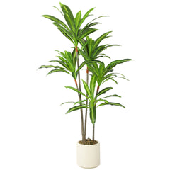 HOMCOM 150cm Lifelike Fake Tree, Artificial Dracaena Tree with Bendable Trunks, Green
