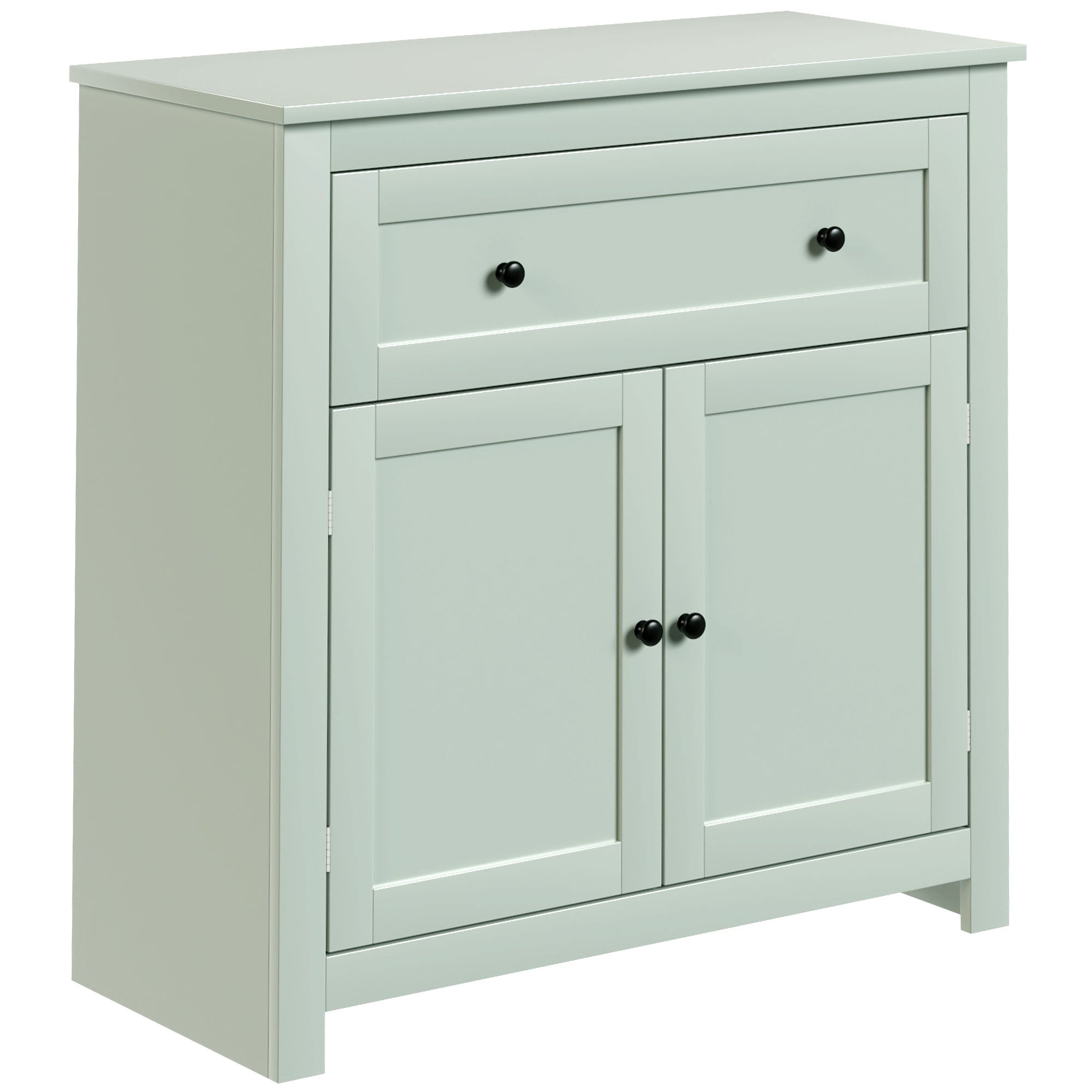 HOMCOM Sideboard Storage Cabinet, Modern Kitchen Cupboard with Adjustable Shelf, Drawer and Double Doors, Green