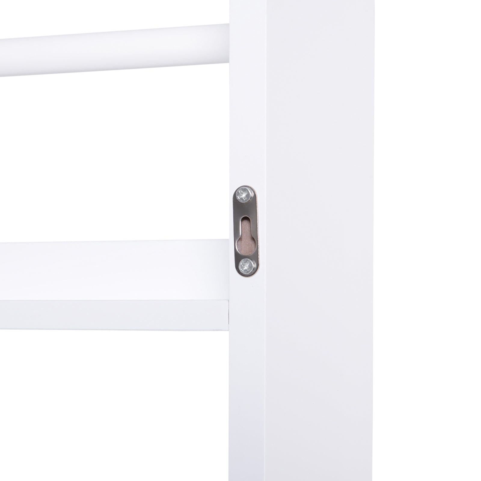 HOMCOM Bookcase, 4 Tier Wall Mounted Bookshelf, 15cm Depth Storage Shelving Rack for Bedroom Nursery Office Home, Accessories Supplies, White