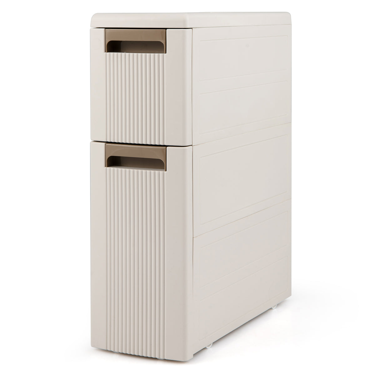 Narrow Storage Cabinet with 2/3/4 Drawers and Wheels-2 Drawers
