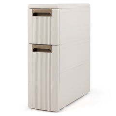 Narrow Storage Cabinet with 2/3/4 Drawers and Wheels-2 Drawers