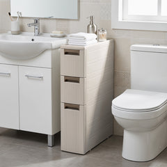 Narrow Storage Cabinet with 2/3/4 Drawers and Wheels-3 Drawers