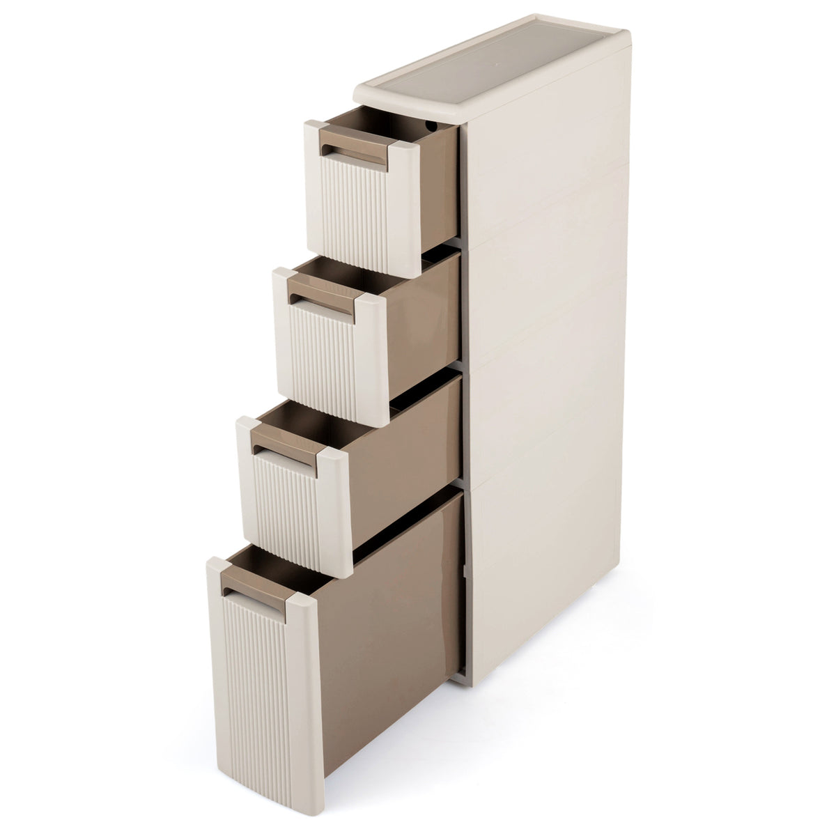 Narrow Storage Cabinet with 2/3/4 Drawers and Wheels-4 Drawers