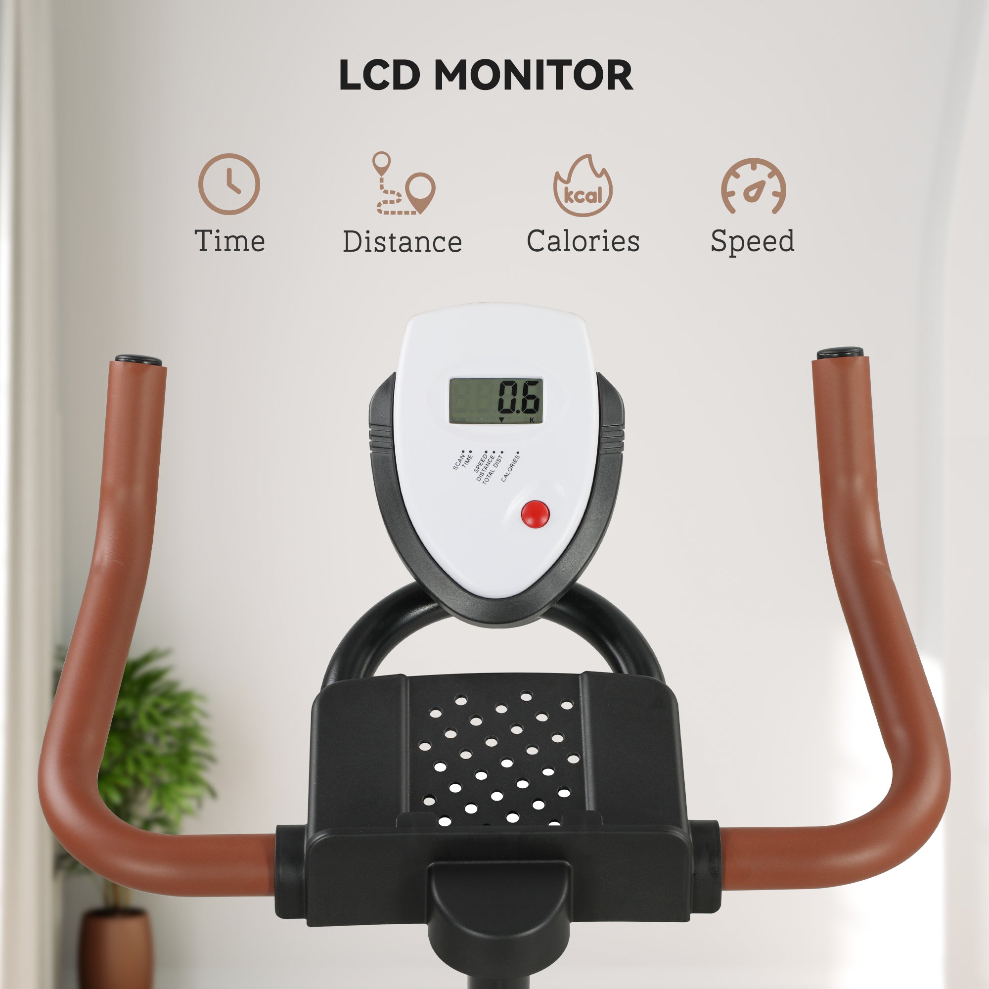 SPORTNOW Quiet Stationary Exercise Bike with Adjustable Resistance, Seat, Black