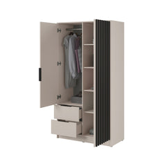 Nelly Hinged Door Wardrobe 105cm [Mirror] - product image 3