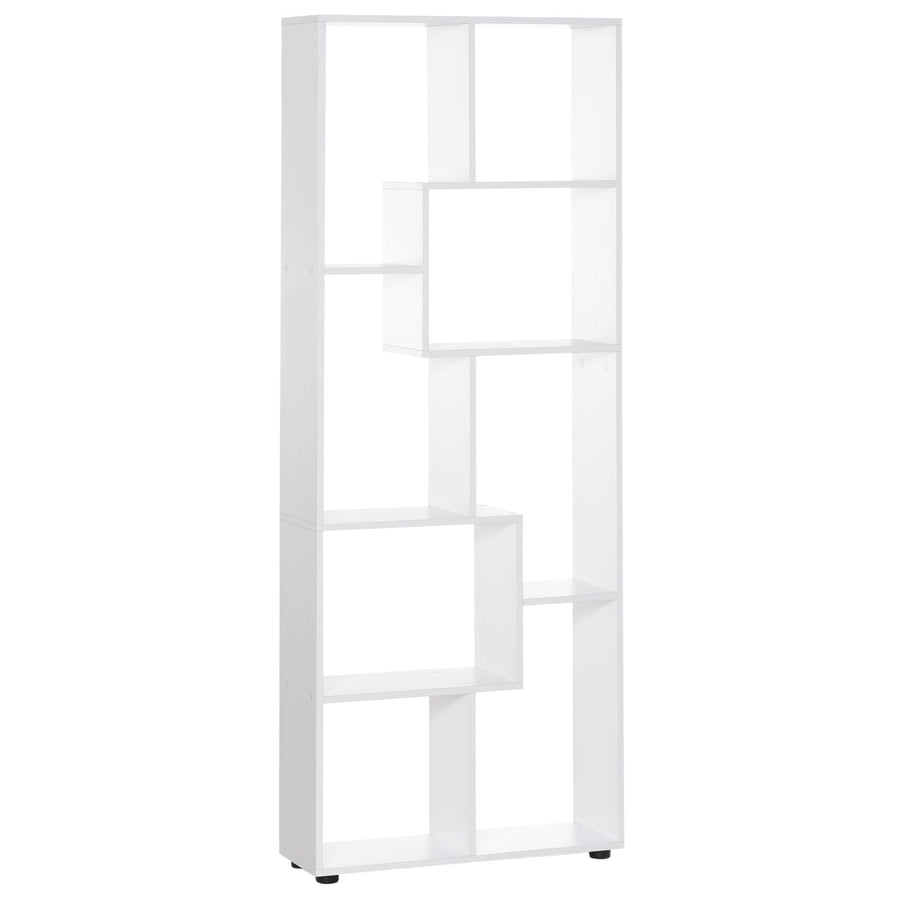 HOMCOM 8-Cube Bookcase, Tall Display Shelf, Standing Storage Rack for Study Room, Living Room, 70 x 24 x 178cm, White