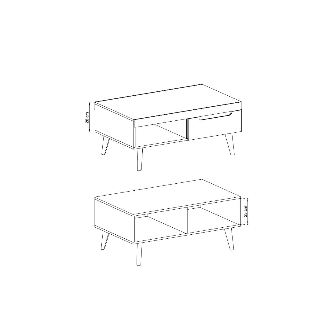 Nordi Coffee Table 107cm