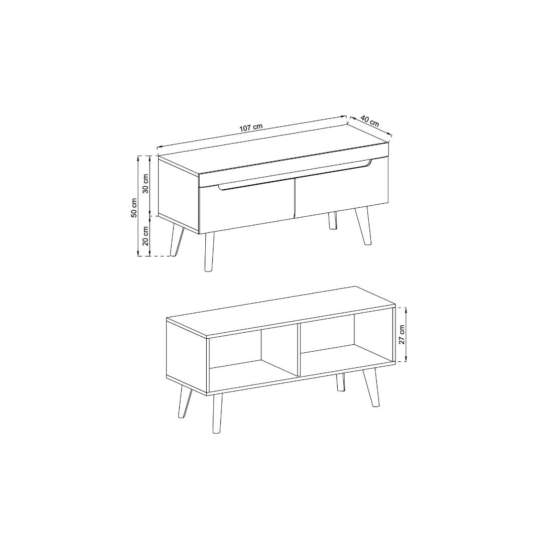 Nordi TV Cabinet 107cm - product image 4