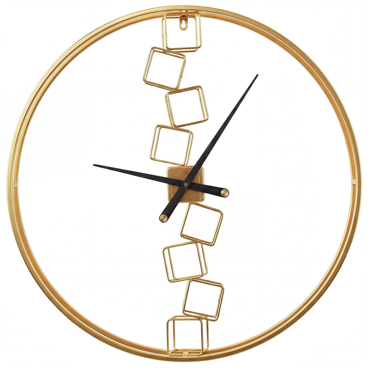 Nordic Style Large Wall Clock Battery-Operated for Living Room Bedroom-Yellow