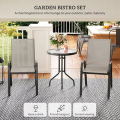 Outsunny Three-Piece Outdoor Garden Set - Light Grey - product image 4