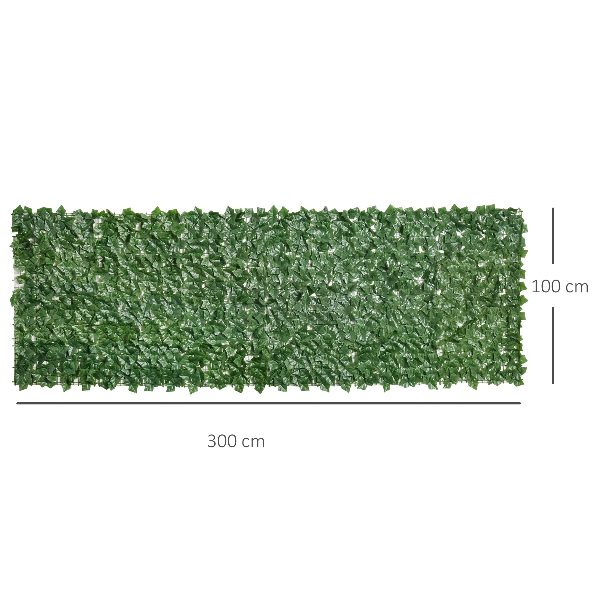 Outsunny 1-Piece Artificial Leaf Hedge Screen Privacy Fence Panel for Garden Outdoor Indoor Decor, Dark Green, 3M x 1M