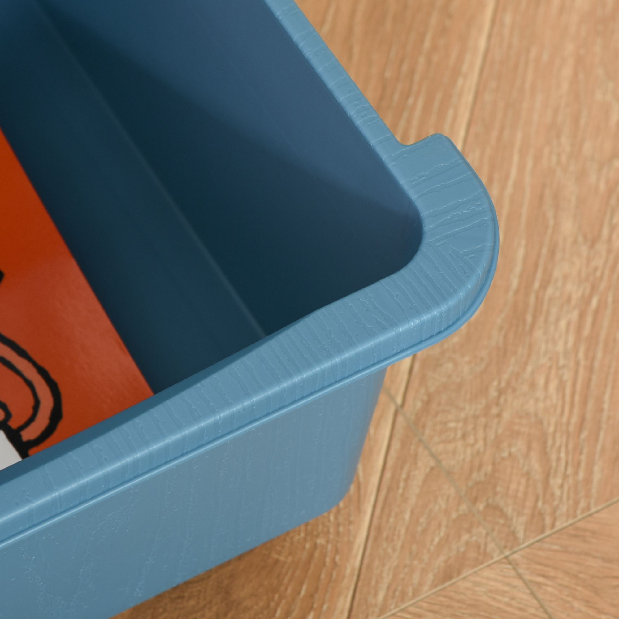 HOMCOM Kids Storage Units with 3 Drawers 3 Tier Chest Vertical Dresser Tower Toy Organiser for Nursery Playroom Kindergarten Blue