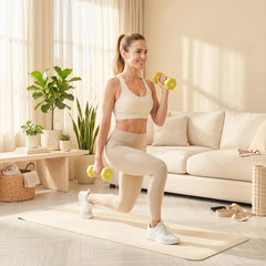 SPORTNOW 2 x 1kg Hexagonal Dumbbells Weights Set with Non-Slip Grip for Home Gym Workout, Yellow