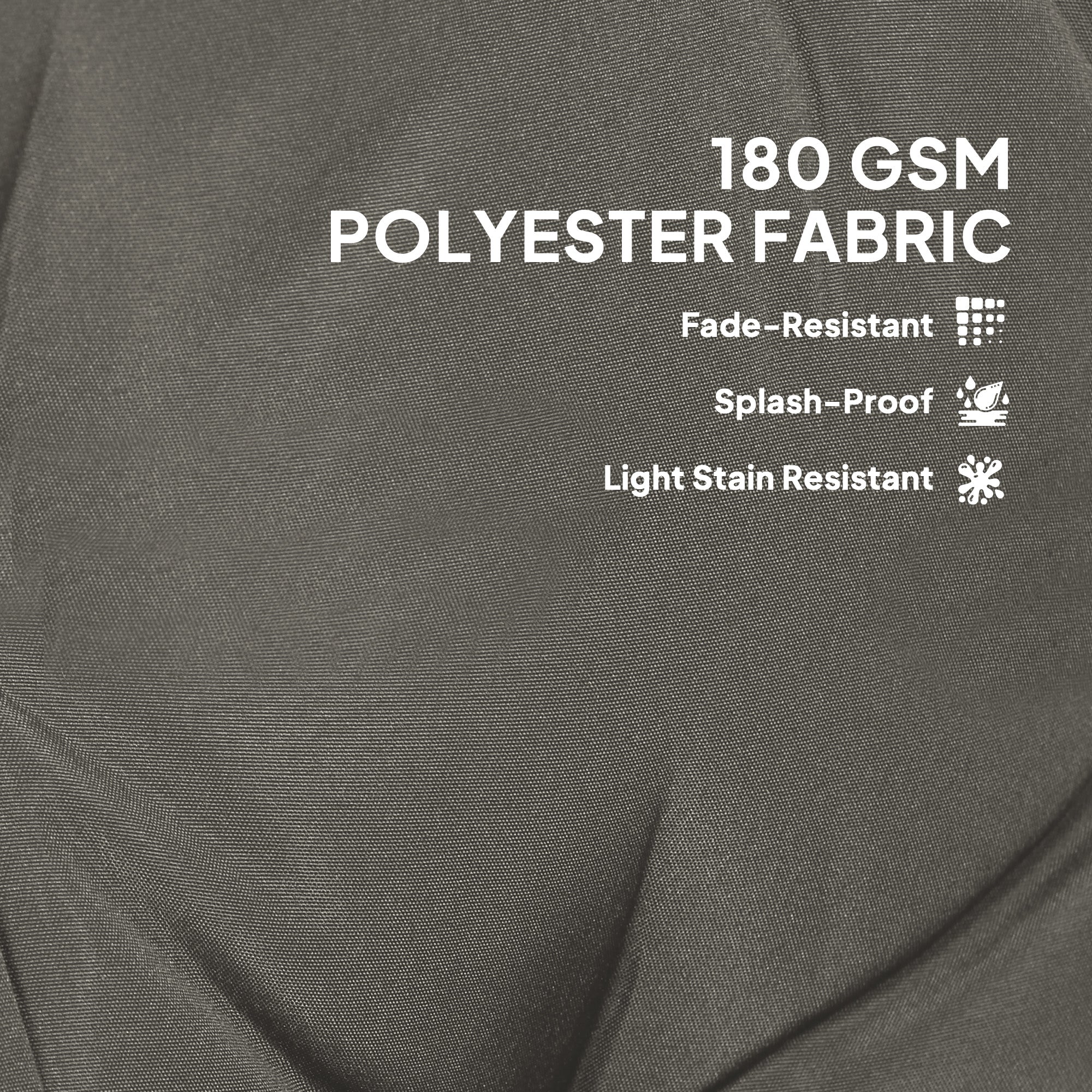 Outsunny Set of Four Padded Garden Seat Cushions - Light Grey