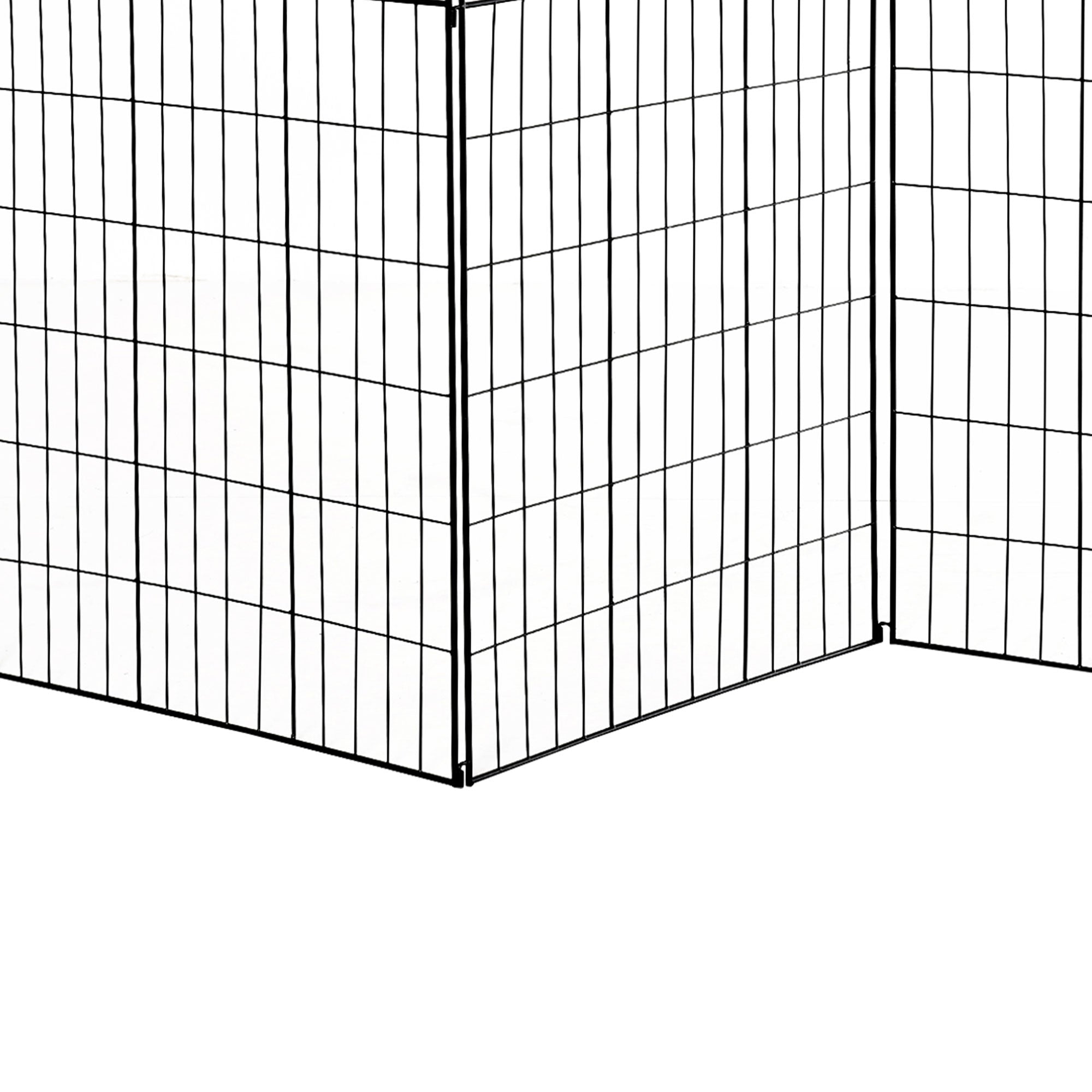 Outsunny Garden Decorative Fence 4 Panels 44in x 12ft Metal Wire Landscape Border Edging