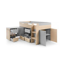 Oro OR8 Cabin Bed With Desk [EU Single] in Grey, image 2
