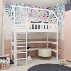 Otylia Wooden Loft Bed