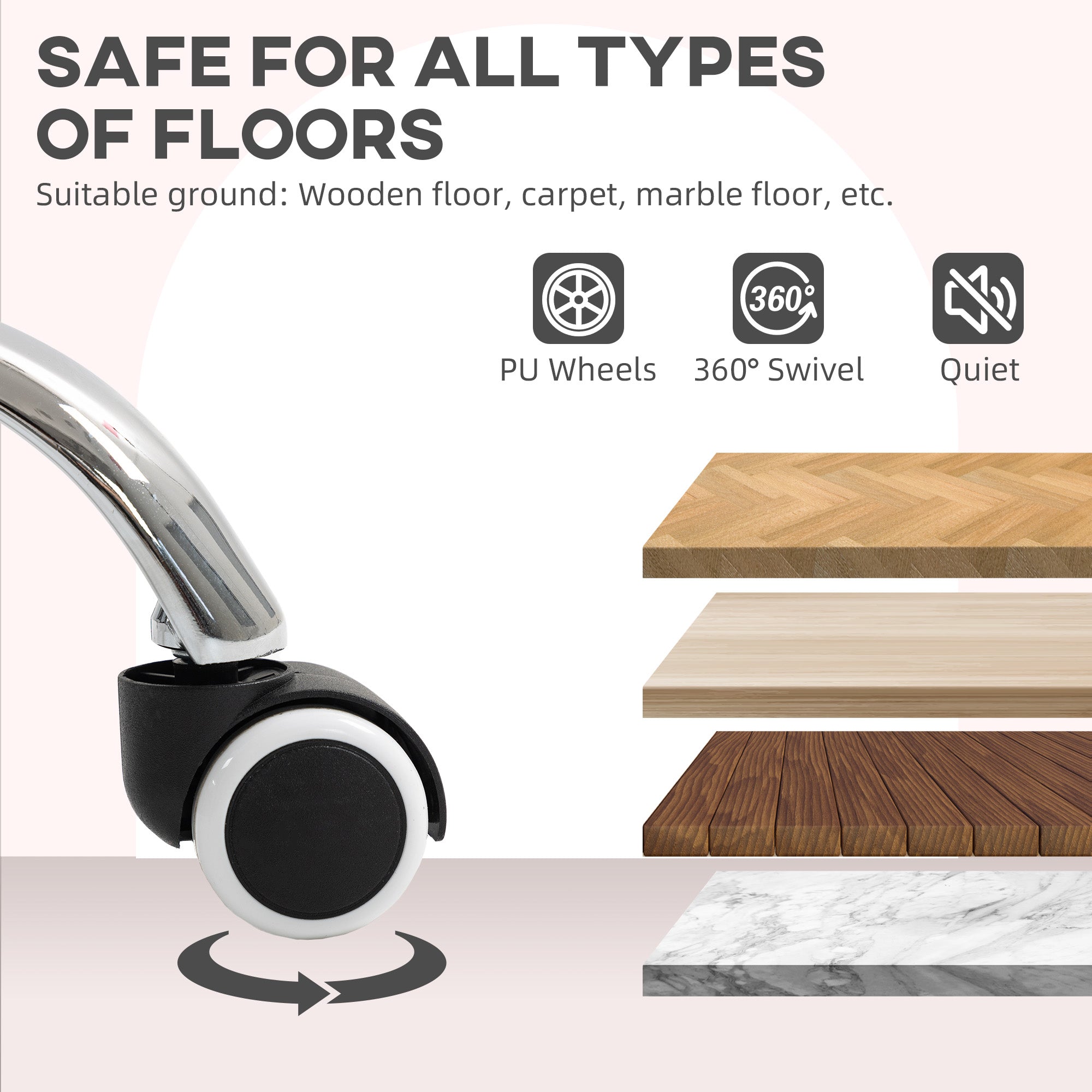 HOMCOM Velvet-Feel Tub Office Chair, with Seat Cushion - Dark Pink