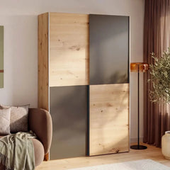 Ozzula Sliding Door Wardrobe 120cm in Wolfram Grey, image 23