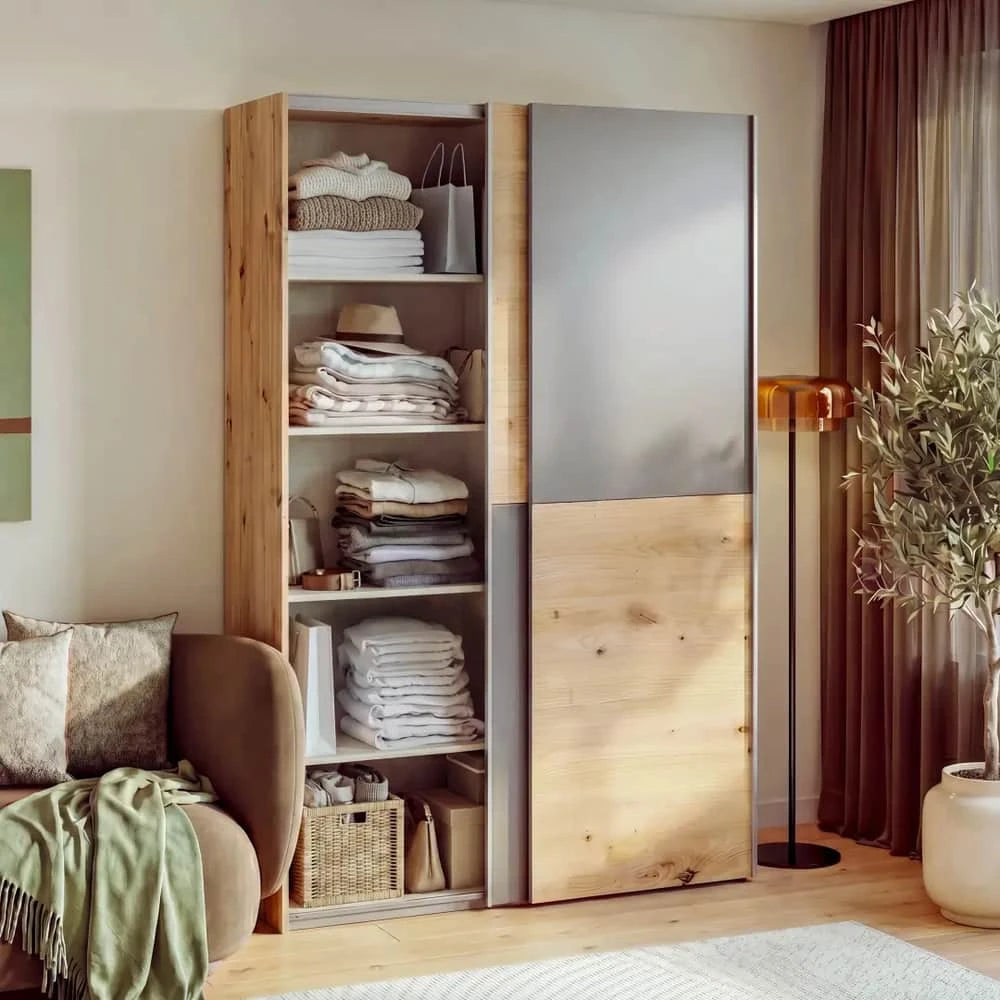 Ozzula Sliding Door Wardrobe 120cm, image 24