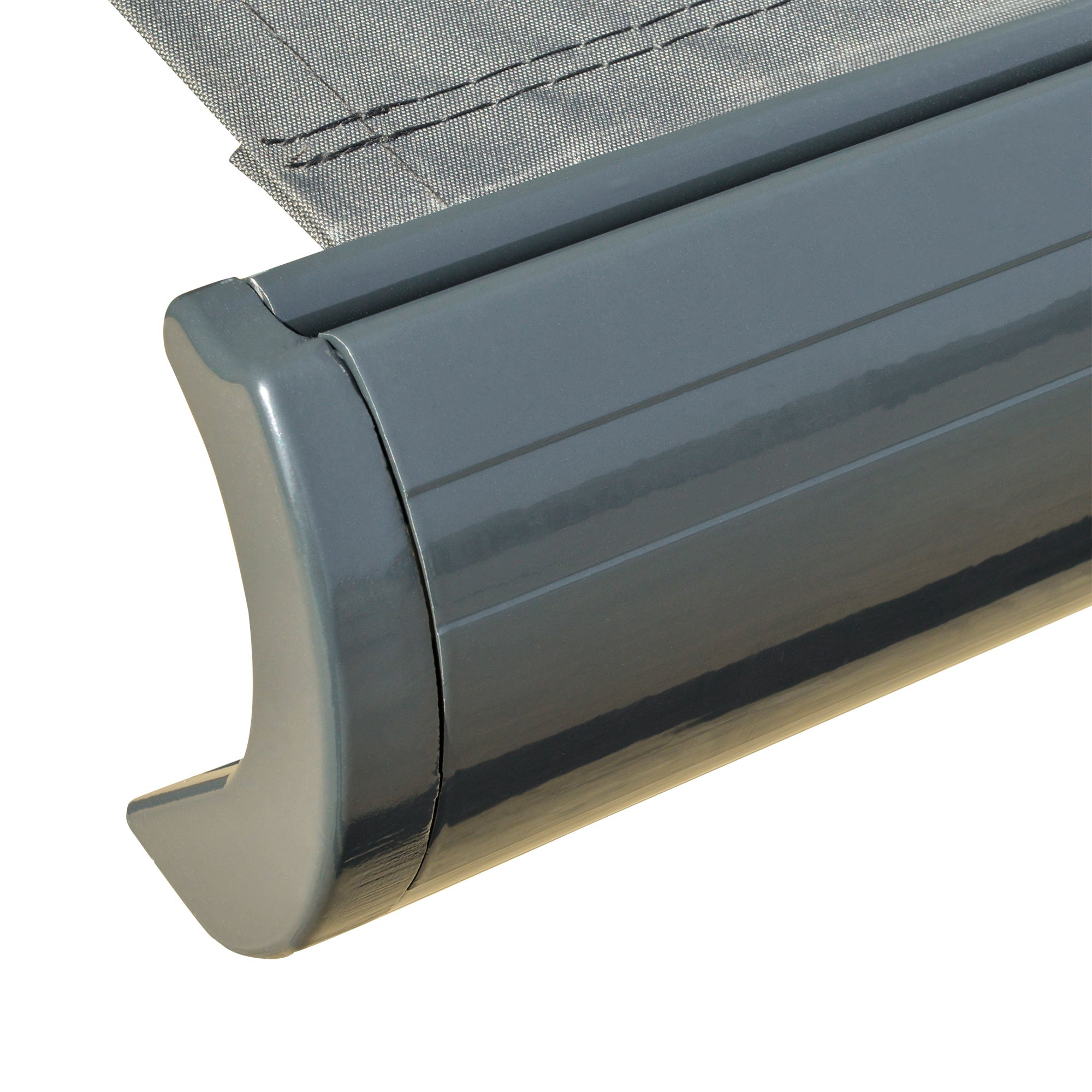 Outsunny 3.5x3m LED Light Full Cassette Case Electric/Manual Awning Door Window Sun Shade Patio Canopy Retractable w/ Remote Grey