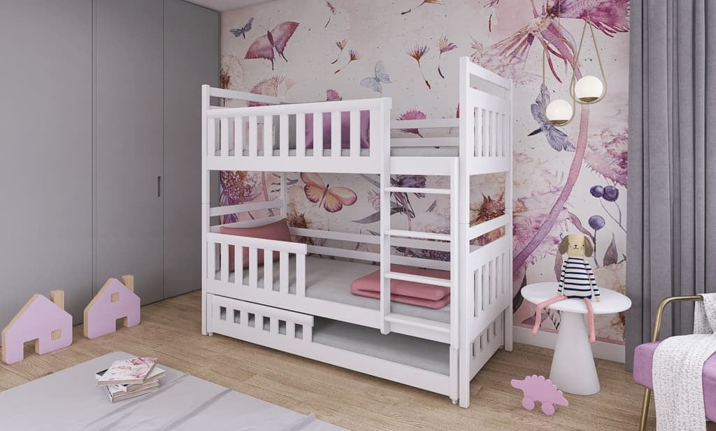 Wooden Bunk Bed Olivia With Trundle