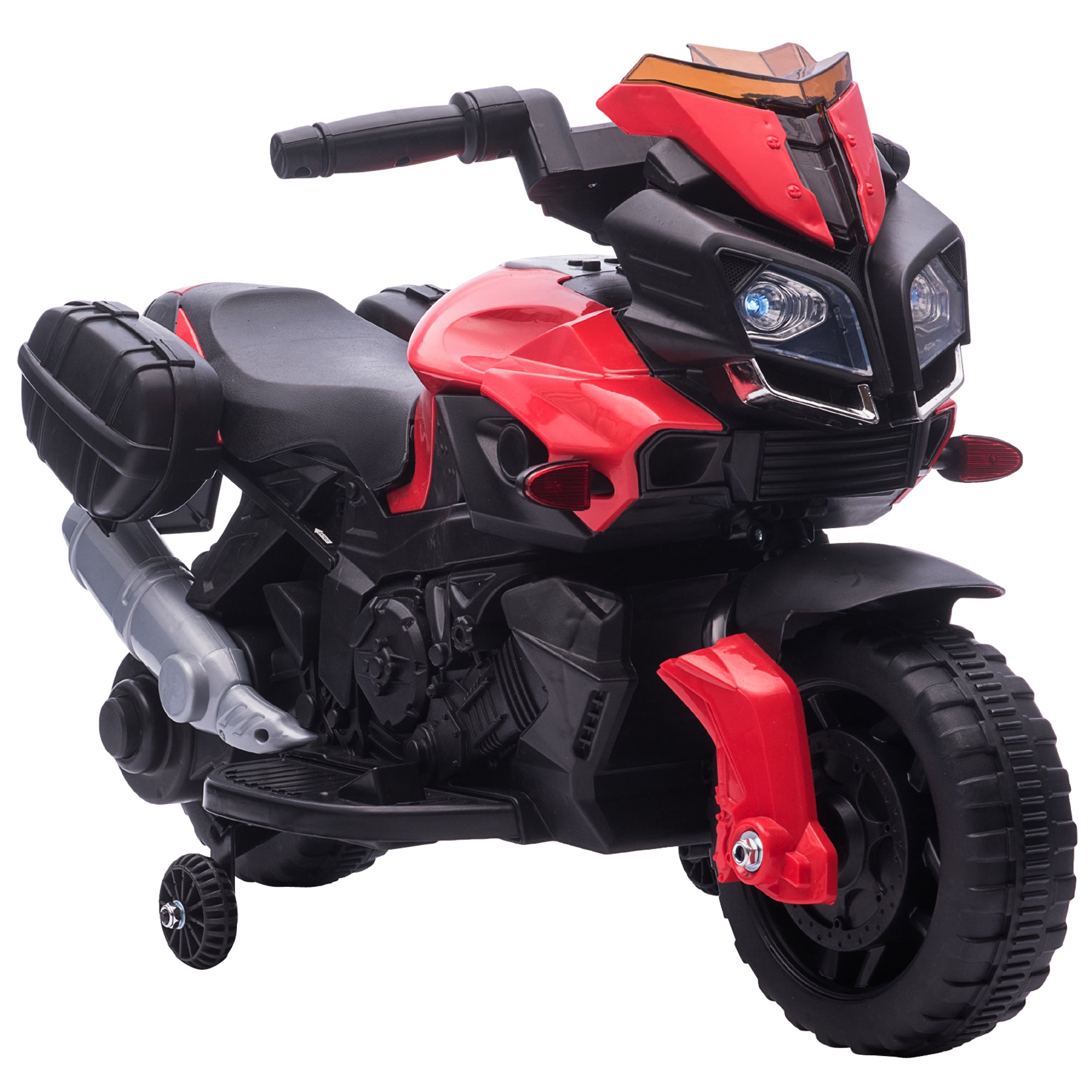 HOMCOM Kids Electric Motorbike 6V Ride on Motorcycle Vehicle w/ Lights Horn Sounds for 1.5-4 Years Old Red