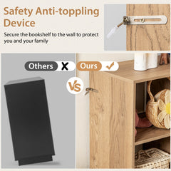 Comparison of safety anti-toppling devices for the storage rack
