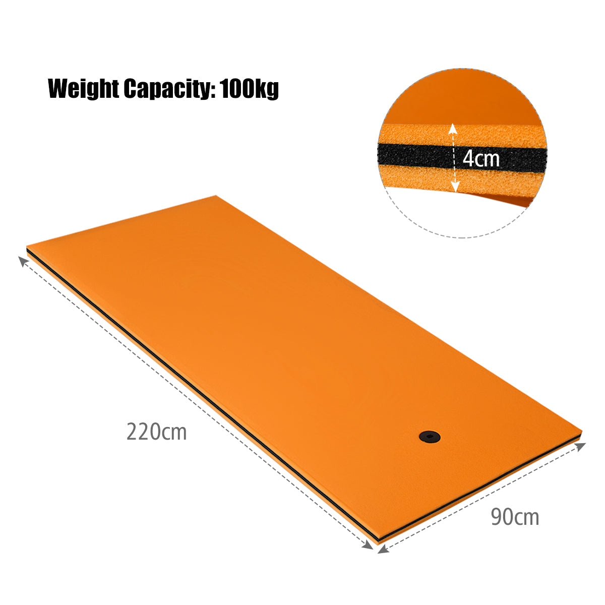 3-Layer Relaxing Tear-proof Water Mat-Orange