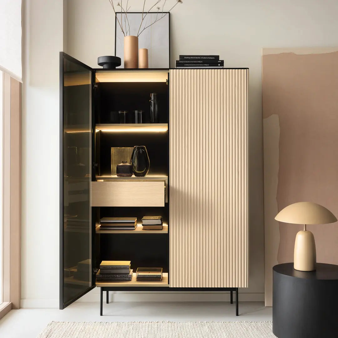 Orta Tall Display Cabinet 107cm