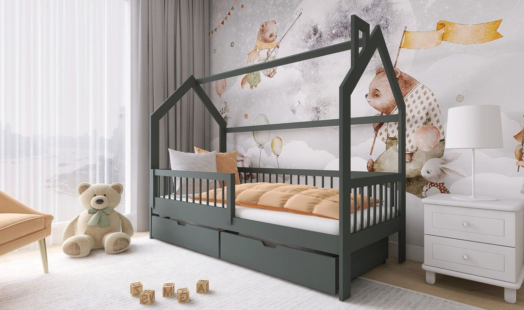 Wooden Single Bed Oskar With Storage